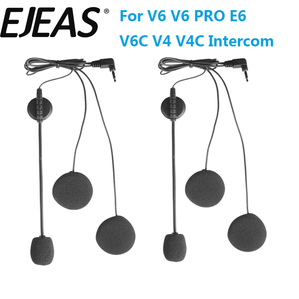 Full Face Motorcycle Helmet With Bluetooth - 3.5MM Earphone Microphone Accessories For EJEAS