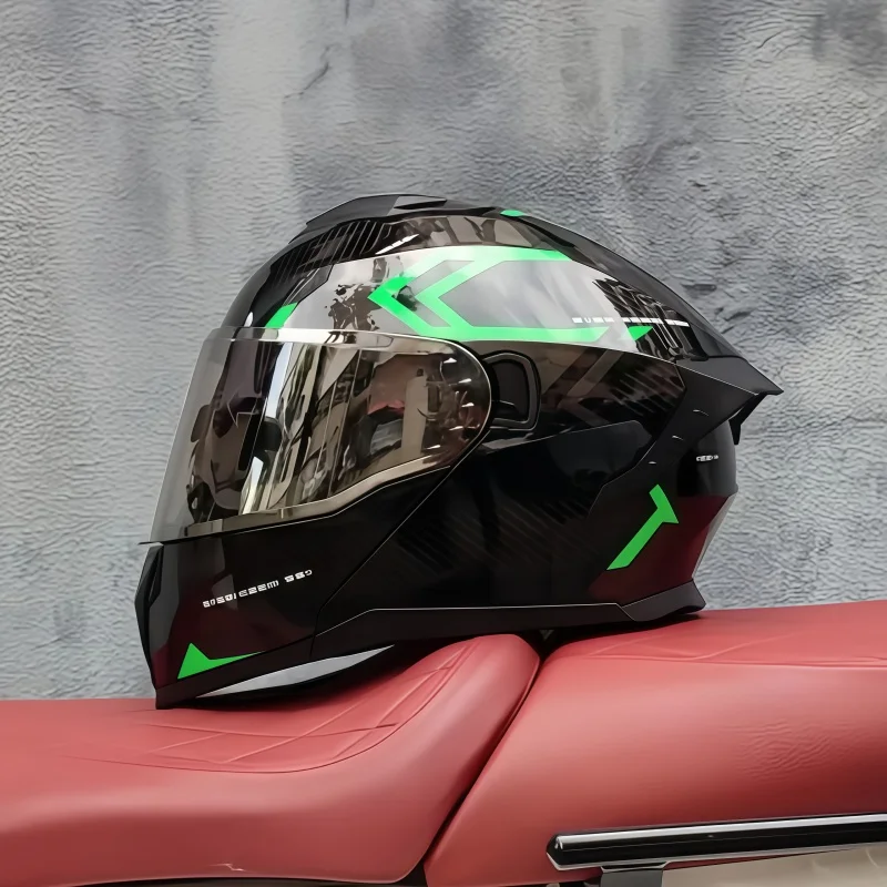 Unisex Full Face Motorcycle Ra - Dual Visor Motorcycle Racing Helmet recension och pris