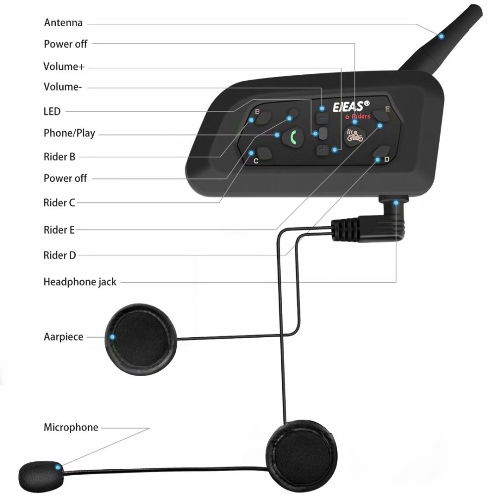 3.5MM Earphone Microphone Acce - Full Face Motorcycle Helmet With Bluetooth recension och pris