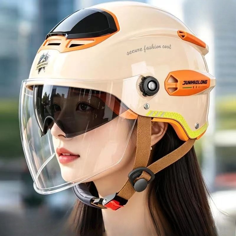 Summer Vintage Motorcycle Helm - Dual Visor Motorcycle Racing Helmet recension och pris