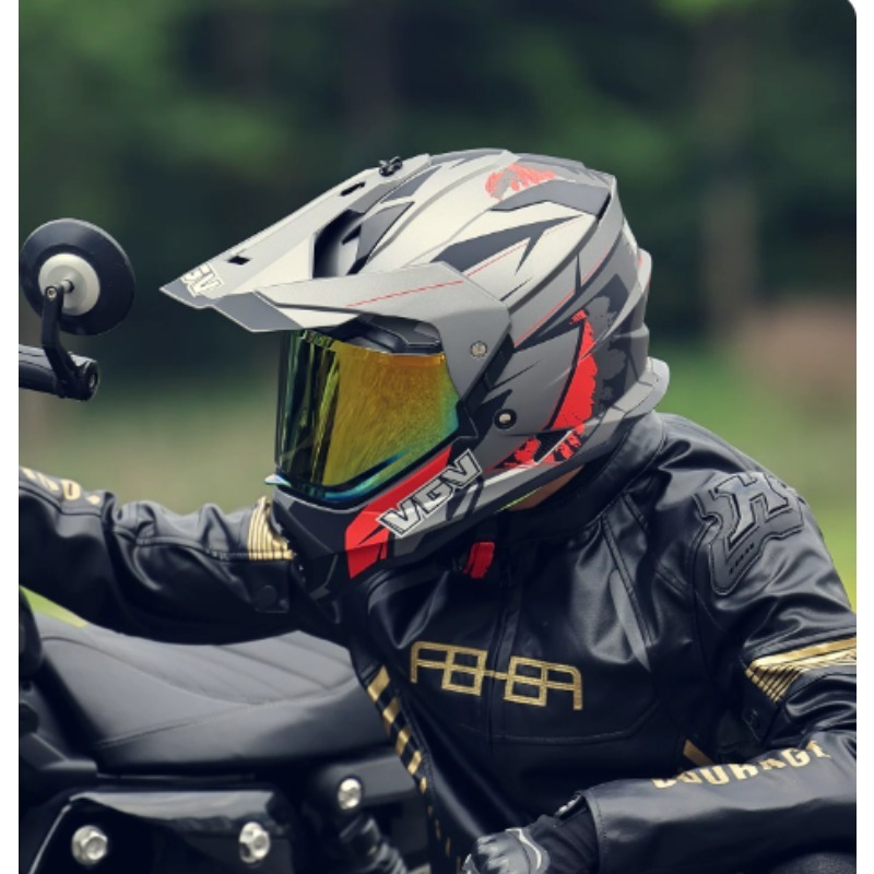 VGV Motocross ECE DOT Certific - Full Face Motorcycle Helmet With Bluetooth recension och pris