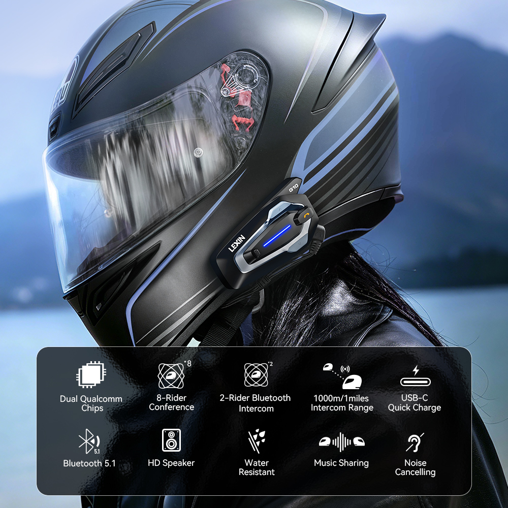 NEW-LEXIN G10 Motorcycle Helme - Full Face Motorcycle Helmet With Bluetooth recension och pris